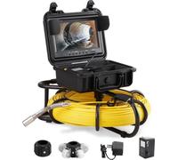 Caméra endoscopique pour tuyaux - 120m de câble - 720P - 23cm LCD - Avec DVR & éclairage LED - Inspection professionnelle