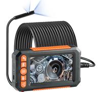 Caméra endoscopique SucceBuy avec lumière, endoscope à double objectif avec câble semi-rigide de 49,2 pieds, caméra d'inspection 1080P avec écran de 4,3 pouces. Avec 8 + 1 lumières LED, zoom 4x Etanch