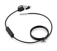 Caméra Endoscopique USB 3 en 1, 1280p Endoscope, Sonde 3,9 mm, Câble 1 m | Caméra d'inspection USB-A, USB-C, Micro-USB IP67 avec 6 LED Réglables, Mise au Point de 4 à 10 cm, pour USB Androids Type-C