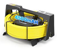 Caméra endoscopique VEVOR avec Wi-Fi, caméra d'inspection de 50 m avec 12 LED et éclairage à 3 niveaux, caméra tubulaire IP68 avec batterie de 4500 mAh et repères de longueur, caméra de canalisation 1