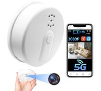 Caméra Espion Détecteur de Fumée Sans Fil WiFi 2.4G/5G, Mini Camera Cachee | Vue à distance, Longue durée d'enregistrement, Détection de mouvement, Vision nocturne, Sécurité Intérieure, Tuya APP