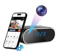Caméra Espion WiFi 5G, Caméra Cachée Réveil sans Fil a Distance 1080P | Micro Video Camera Discrete, Wi-Fi Bi-bande, 120° Angle, Détection de Mouvement, Vision Nocturne, Tuya APP
