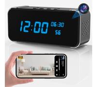 Caméra Espion WiFi et Horloge, Haut-Parleur Bluetooth, 4K Discrete Caméra | Connexion 2.4G/5G, Détection de Mouvement, Vision Nocturne, Streaming en Direct, pour Maison, Bureau, Surveillance à Distance