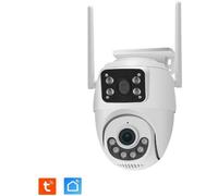 Caméra extérieure connectée – KYF – Wi-Fi – Capteur PT rotatif – Double capteur de 2 x 3 mégapixels