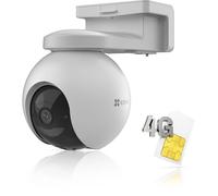 EZVIZ EB8 Caméra extérieure motorisée 2K 4G avec suivi automatique, détection de personnes, vision nocturne en couleur, audio bidirectionnel, blanc
