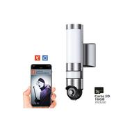 Caméra extérieure - KYF - Connectée Wifi - Rotative - Filaire - 220V - Eclairage LED 1600 Lm