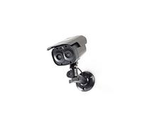 Caméra factice de surveillance bullet avec panneau solaire - ip44 noire