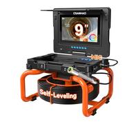 Caméra Inspection Canalisation 9'' Écran IPS, Caméra Égout Auto-Nivelante avec Compteur de Distance, HD 1080P Endoscope Tuyau avec Enregistrement Vidéo & Audio, Carte de 32 Go (9''-23MM/65FT)
