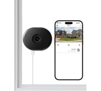 Caméra intérieure avec fenêtre - Caméra de surveillance du vitrage - Sécurité extérieure - Vision nocturne couleur - Résolution 2K HD - Blanc