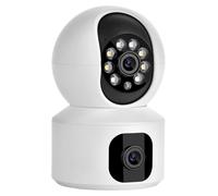Caméra intérieure LIFEBOX WOWI, Wi-Fi, double objectif, surveillance domestique, blanche