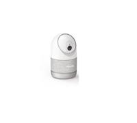 PHILIPS WelcomeEye Look, Caméra WiFi Intérieure 2K, Motorisée 360°, Cache Physique de Confidentialité, Audio Bidirectionnel, Autotracking, Alexa Google Home, Slot MicroSD 128Go, Blanc