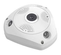 Caméra IP 360°- Fisheye 1536p, Vision nocturne, Audio bidirectionnel - Surveillance intérieure maison bureau - Blanc