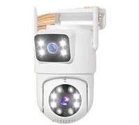Caméra IP, double objectif, résolution 8 MP, WIFI 8 MP, sans carte, prise UE