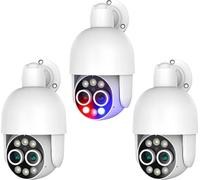 Caméra IP, Ultra HD 8 MP, détection intelligente des personnes, 3 caméras 8 MP à double objectif