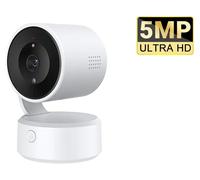 Caméra IP WiFi, résolution 5 MP, angle de vision de 360°, caméra 5 MP, prise européenne