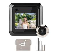 Caméra Judas de Porte, écran LCD TFT 2,4 Pouces, Sonnette Vidéo de Visionneuse de Judas de Porte Intelligente, Enregistrement Photo de Caméra Grand Angle 0,3 MP 95 °, Moniteur de