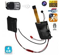 Caméra Miniature Télécommandée Détecteur Mouvement Sans Fil Noir Mini Cam 4 Go YONIS