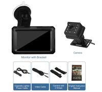 Caméra pour siège auto, écran 4,3 pouces, 1080p, orientée vers l'arrière avec vision nocturne, rotation à 360°, grand angle de vision, prise USB pour la sécurité