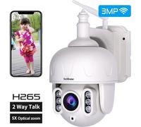 Caméra PTZ IP Full HD Dome Moniteur extérieur avec haut-parleur Surveillance sans fil CCTV Règles américaines