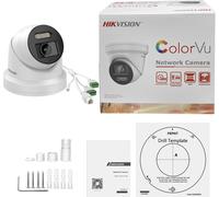 Caméra réseau HIKVISION 8MP ColorVu, audio 2 voies, design résistant aux intempéries,Original 8MP Blanc, 2,8 mm