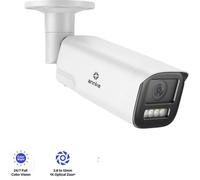 Caméra réseau, résolution 8MP, focale variable 2,8 à 12 mm, IP67 étanche, supporte le PoE, interphone