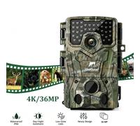 Caméra sauvage 36MP 4K étanche Caméra animalière avec carte mémoire 32G 120° Caméra de chasse