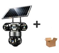 Caméra solaire 4G, pour une utilisation en extérieur, grand angle, caméra 4G sans carte SIM