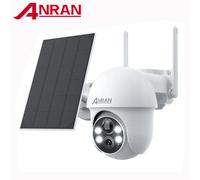 Caméra solaire ANRAN 5MP PTZ, caméra extérieure WIFI, détection humanoïde PIR, batterie rechargeable, vision nocturne couleur intégrale