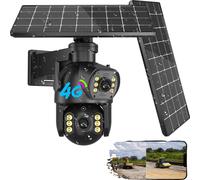 Caméra solaire d'extérieur, imagerie HD 8MP, connectivité 4G, carte 8MP 64g, prise UE