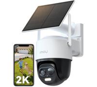 Caméra Solaire Extérieure Wifi 2K 360° PTZ Batterie 5000mAh Détection Personnes/Véhicules Vision Nocturne Couleur IP65