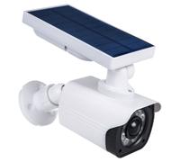 Maclean Caméra factice solaire SOL1800S – LED clignotante, détecteur PIR, IP66, autocollant gratuit