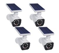 Caméra solaire factice LED clignotante Détecteur de mouvement Éclairage LED Autocollant SOL1800S 4 pièces