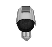 Caméra solaire factice LINK2HOME - Flash rouge - Piles rechargeables - ABS durable