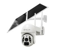 Caméra solaire WiFi intelligente Tellur, P&T, 3MP, 2K UltraHD, PIR, panneau solaire 20W, blanc