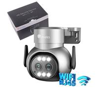Caméra Surveillance Extérieur 4MP CTRONICS 6x Zoom Hybride WiFi 2.4/5GHz Double Objectif Suivi Auto Détection Humaine