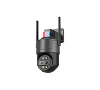 Caméra Surveillance Extérieure 4G LTE 2.5K Double Objectif PTZ, Zoom Hybride 10X, Suivi Auto, Vision Nocturne Couleur 30m, IP66, Noir