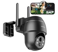 Caméra surveillance extérieure COOAU 5MP batterie WiFi sans fil détection de personnes PIR intelligente vision nocturne couleur
