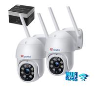 Caméra Surveillance Extérieure CTRONICS 2K 4MP Image Nocturne 30M WiFi 2.4Ghz Rotation 360° Couleur Détection Humaine Lot de 2