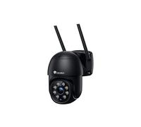 Caméra Surveillance Extérieure WiFi 4MP PTZ, Détection Humaine, Suivi Auto, Vision Nocturne Couleur, Audio Bidirectionnel, IP66, Noir