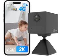 Caméra surveillance intérieure - EZVIZ - EZVIZ 4G - 2K - 4G LTE - Batterie