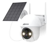 Caméra Surveillance solaire 2K 3WiFi Extérieur sans Fil ANRAN Q01 Orientable 360° avec Batteries