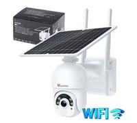 Caméra Surveillance Solaire Ctronics 2K 3MP WiFi Batterie Panneau solaire 6W Détection PIR Humaine Vision Nocturne Couleur 25-30M