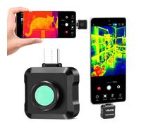VEVOR Caméra Thermique pour Android Super Résolution TISR 512x384 Imageur Thermique Infrarouge Résolution 256x192 pour Smartphones et Tablettes, 25 Hz, -20 °C à 550 °C, avec 15 Palettes de Couleurs