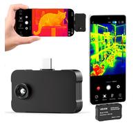 VEVOR Caméra Thermique pour Android et iOS Super Résolution TISR 512x384 Imageur Thermique Infrarouge Résolution 256x192 pour Smartphone et Tablette, 25 Hz, -20 °C à 550 °C, avec 6 Palettes Couleurs