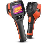 Caméra thermique VEVOR, résolution 256 x 192 IR, imageur thermique avec caméra visuelle 2 MP, taux de rafraîchissement 25 Hz Imageur infrarouge avec écran tactile 3,5 pouces, -20 °C à 550 °C, prise en
