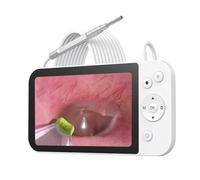 Caméra Torvex Otoscope, endoscope numérique de 3,9 mm avec écran IPS de 5 pouces et vidéo 1080p, otoscope de caméra d'oreille visuelle avec carte mémoire MS500 pour les enfants et
