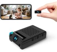 Caméra vidéo miniature – Caméra de surveillance sans fil avec stockage dans le cloud – Objectif orientable à 180° – Détection de mouvement – Enregistrement via Wi-Fi ou hors ligne – Petite taille, seu