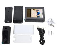Caméra vidéo sans fil pour sonnette 1080p HD Grand angle Vision nocturne Communication bidirectionnelle Wi-Fi intelligent avec moniteur pour la surveillance à domicile