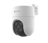 Caméra Wi-Fi d'extérieur panoramique et inclinable ronde 1080p sans fil blanc électrique 2MP EZViz H8c