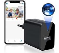 Caméra Wi-Fi HD 1080p : mini-caméra espion sans fil avec station de recharge et application